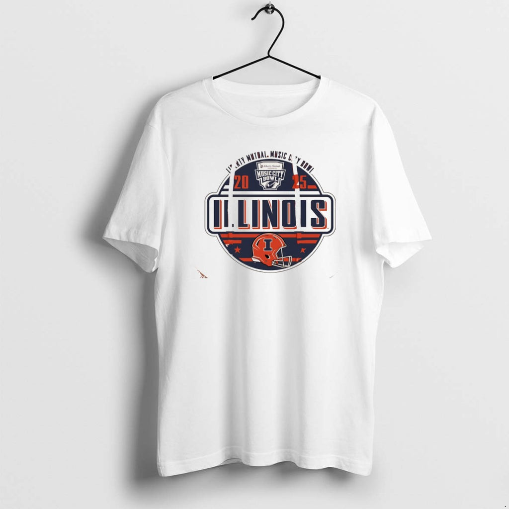 Official Illinois Football 2025 Music City Bowl Logo Christmas T-Shirts, Hoodie, Sweatshirt | AU01DripNestTees.com