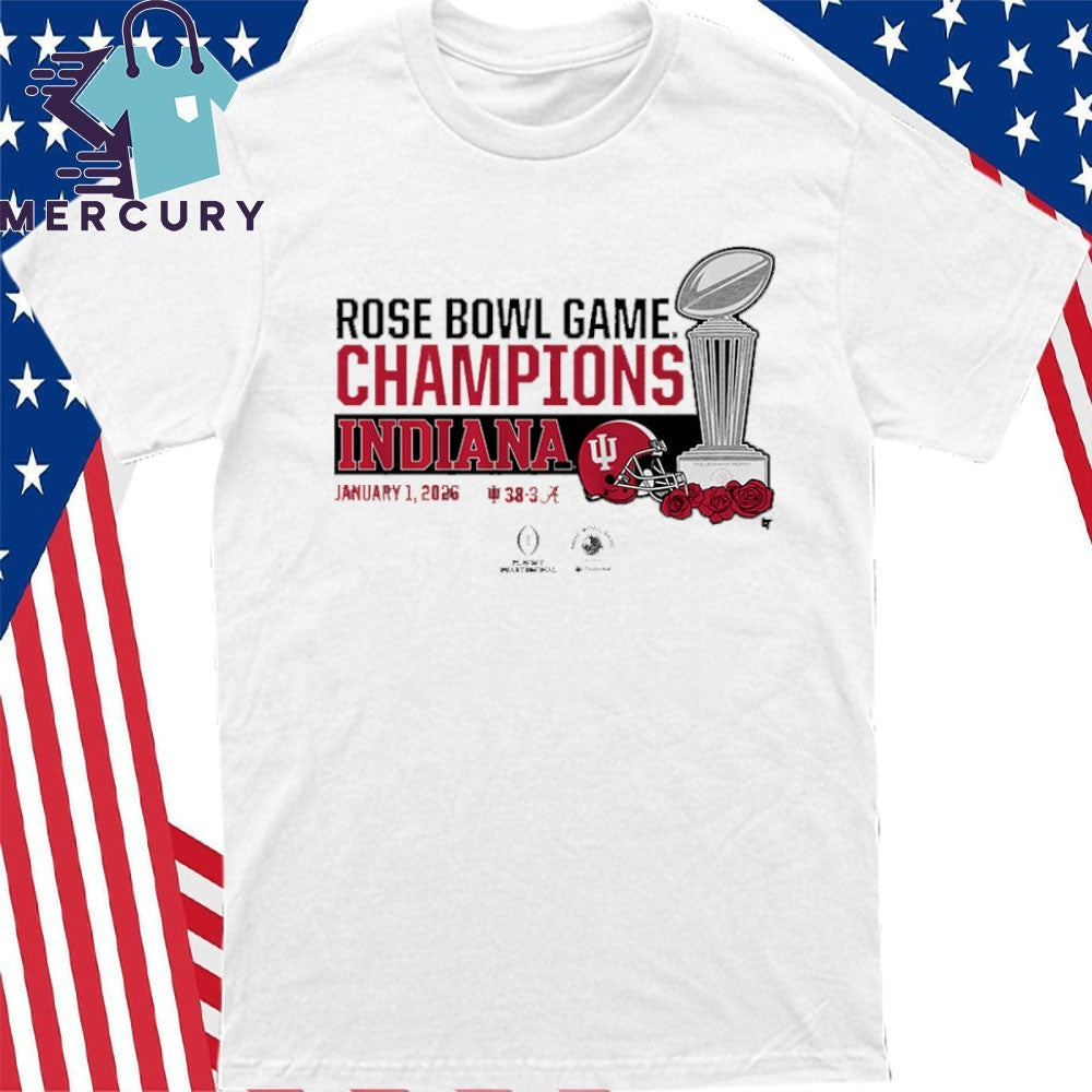 Indiana Football 2026 CFP Rose Bowl Champions Trophy Shirt