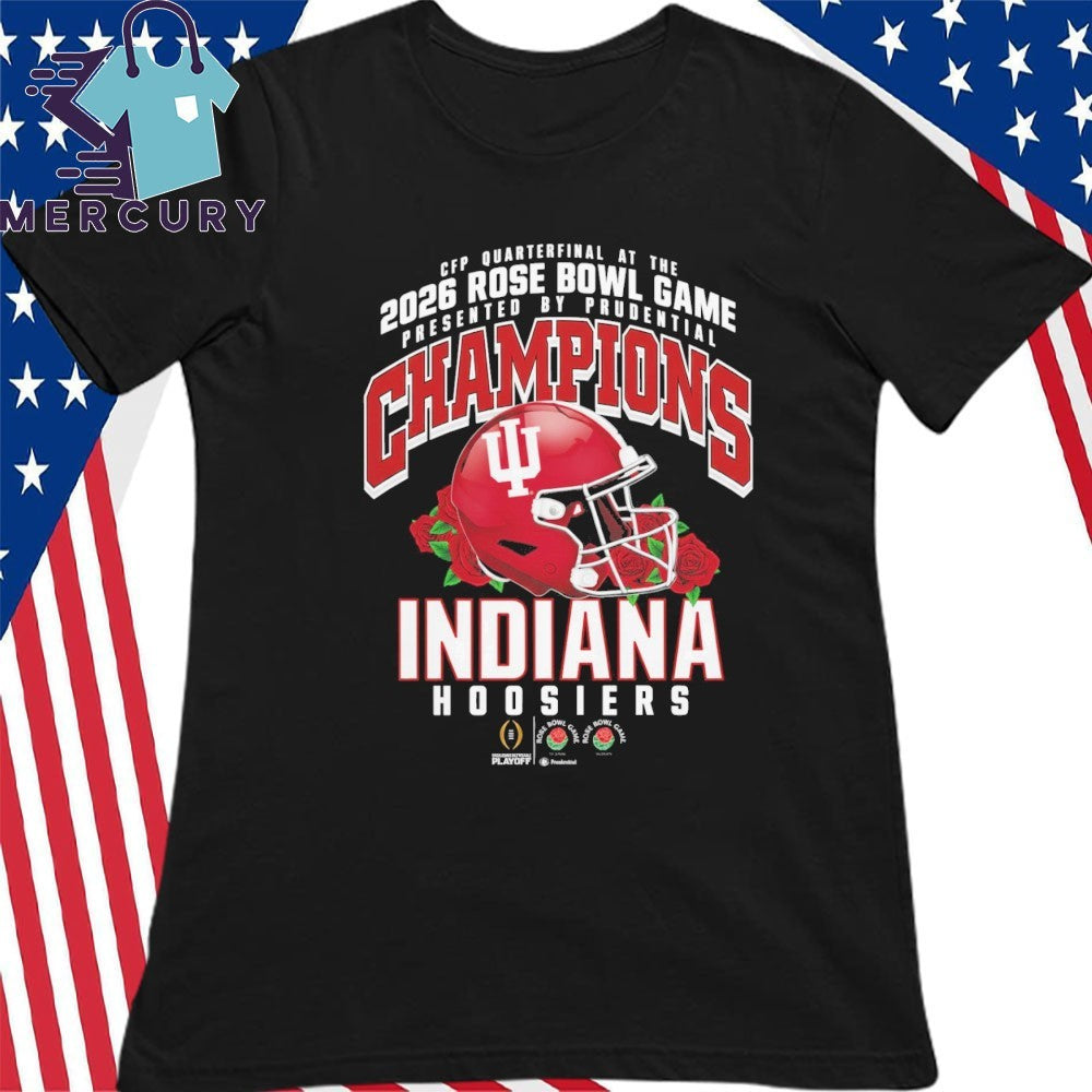 Indiana University 2026 Coolege Football Playoff Quaeterfinal At The Rose Bowl Game Champions Shirt
