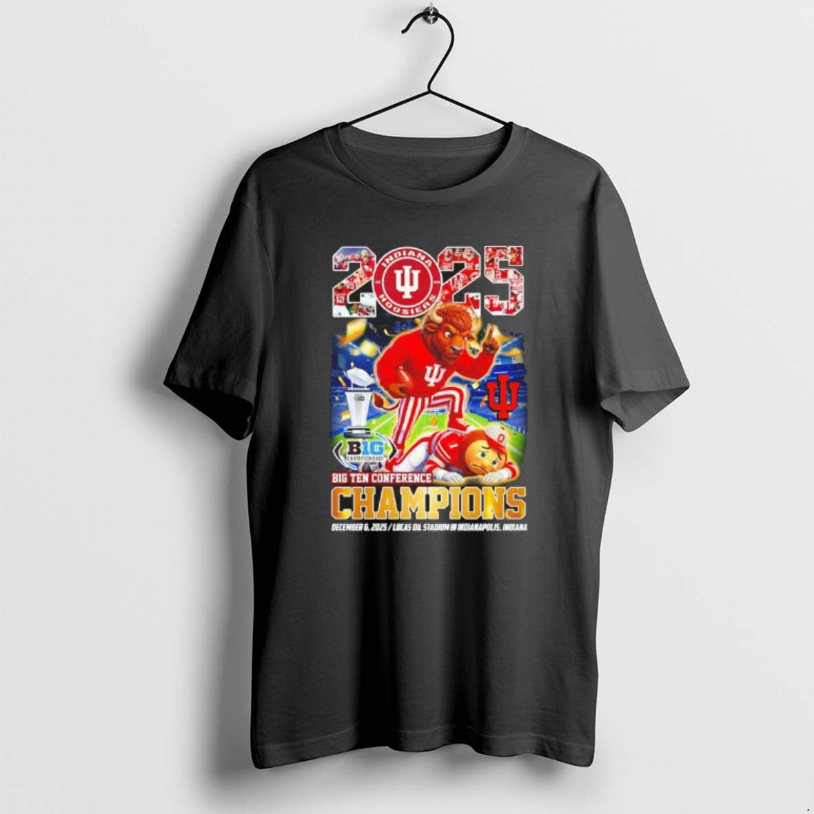 Official Indiana Beat Ohio State Win 2025 Big Ten Conference Champions Mascot T-Shirts, Hoodie, Sweatshirt