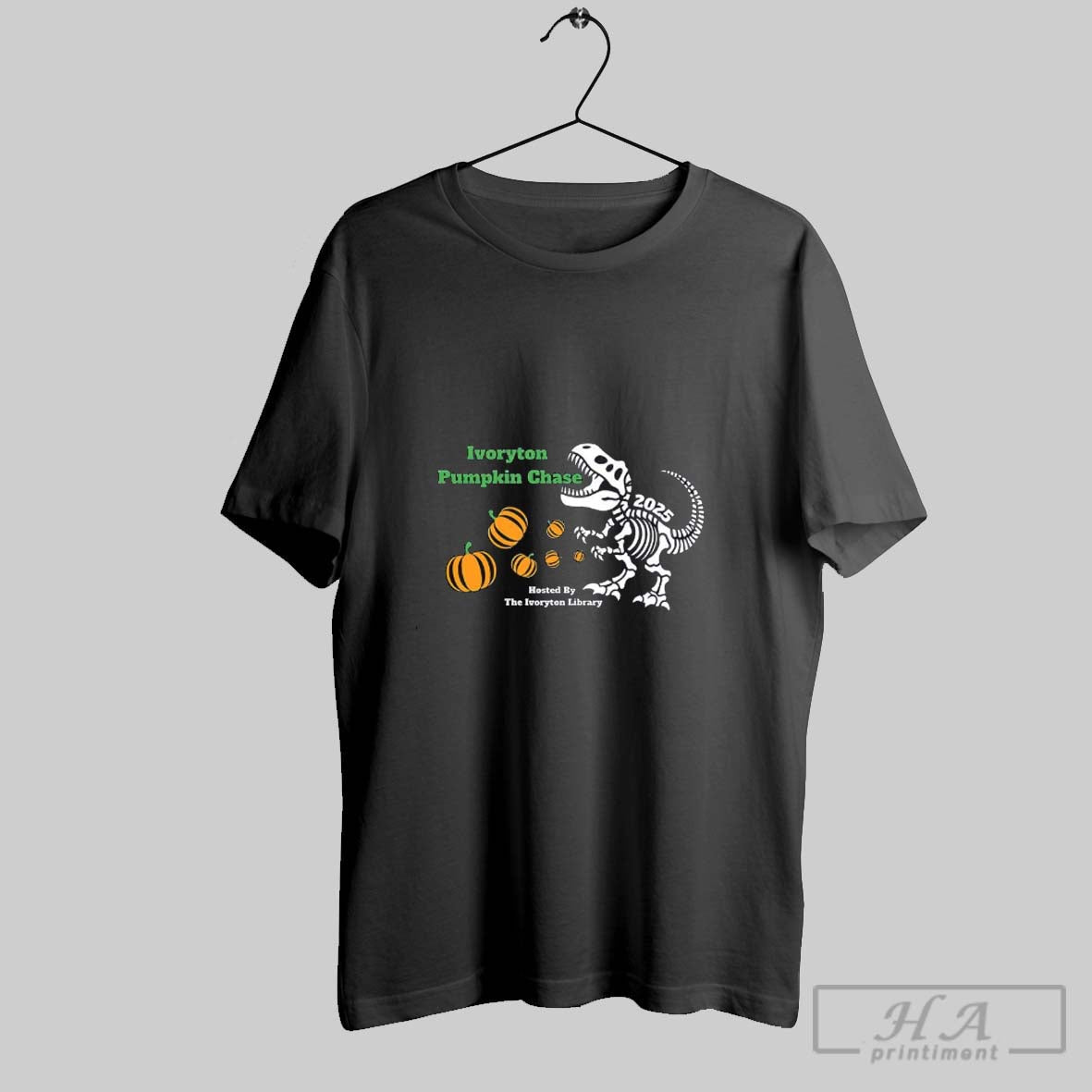 Official Ivoryton Pumpkin Chase Hosted By The Ivoryton Library T Rex Skeleton Shirt Hoodie Sweater