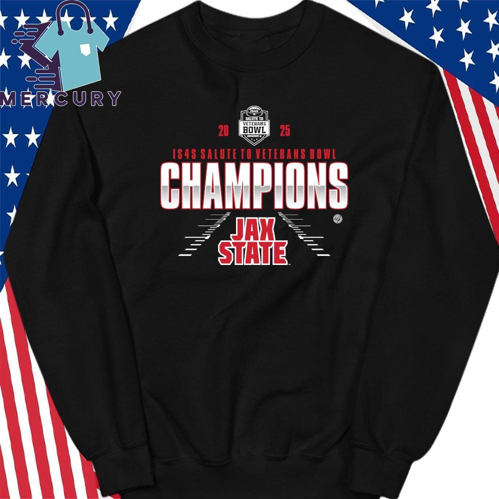 Jacksonville State Gamecocks 2025 IS4S Salute to Veterans Bowl Champions Shirt