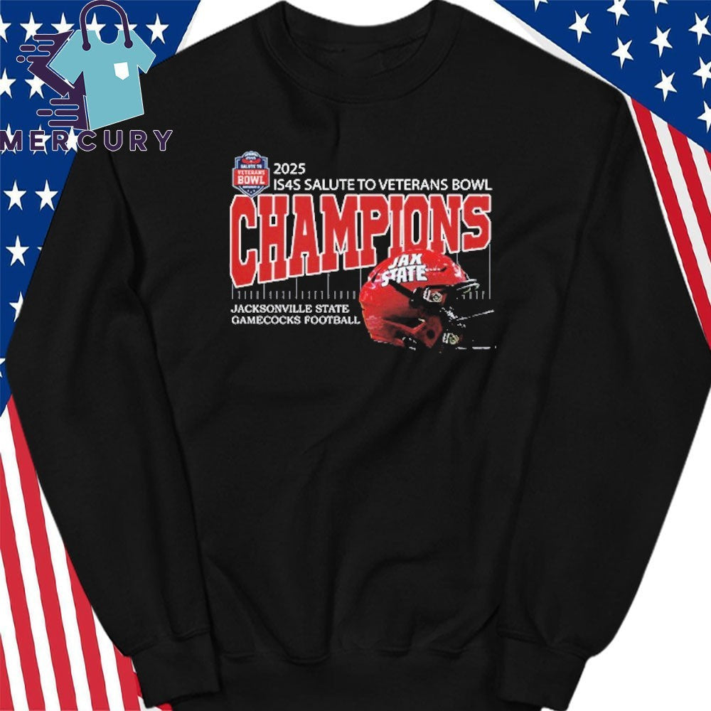 Jacksonville State Gamecocks 2025 Is4s Salute To Veterans Bowl Champions Helmet Shirt