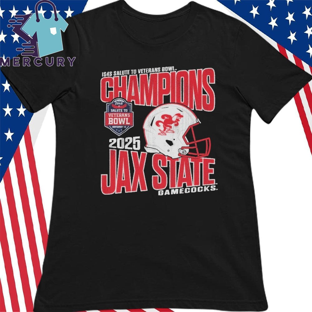 Jacksonville State Gamecocks 2025 Veterans Bowl Champions Shirt