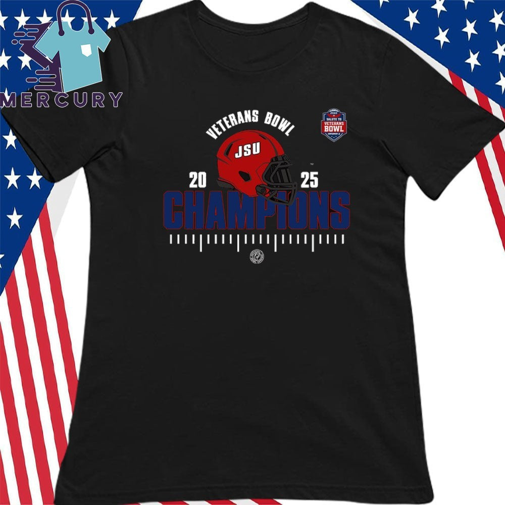 Jacksonville State Gamecocks NCAA Football 2025 IS4S Salute To Veterans Bowl Champions Helmet Shirt