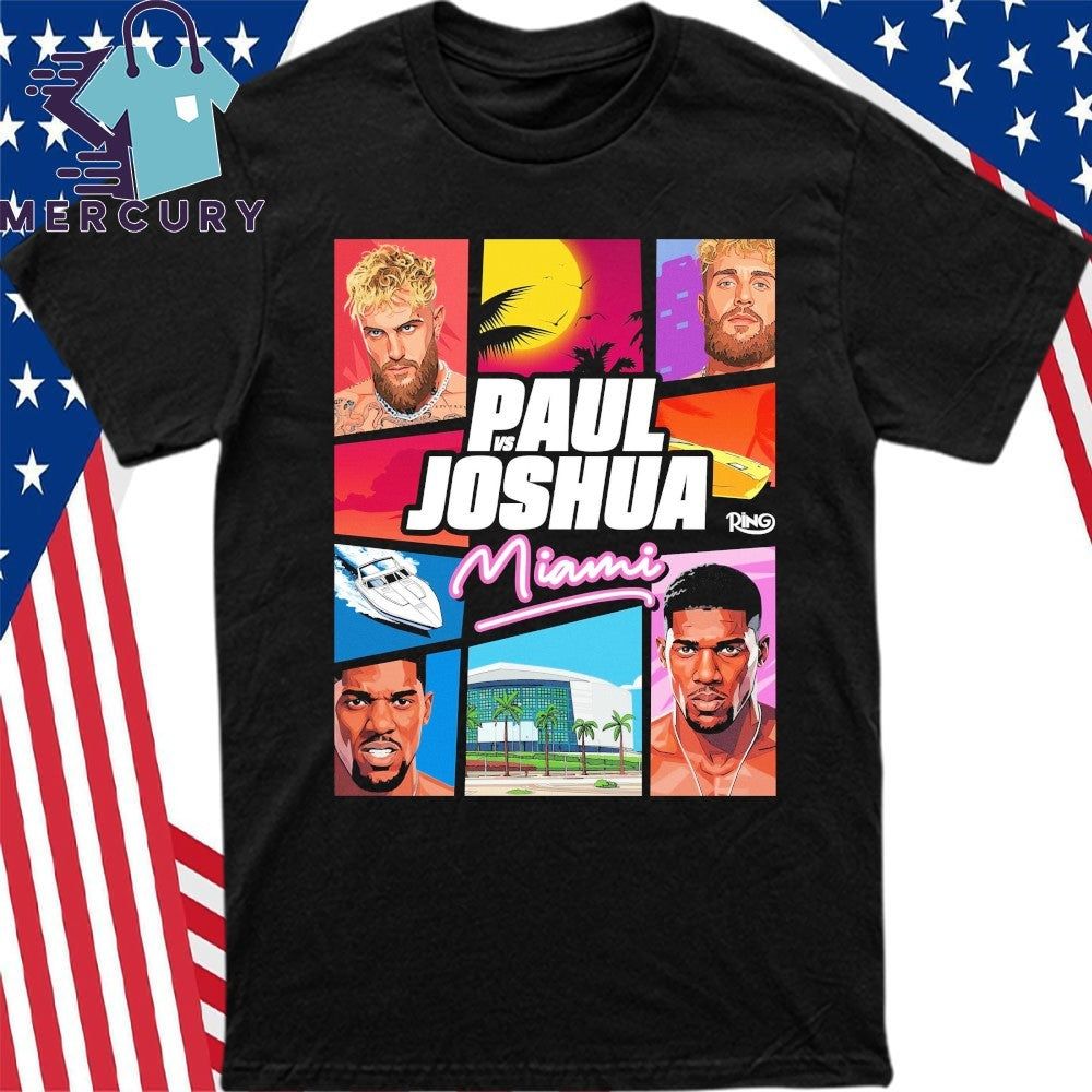 Jake Paul vs Anthony Joshua Match Showdown Vice City In Miami Shirt