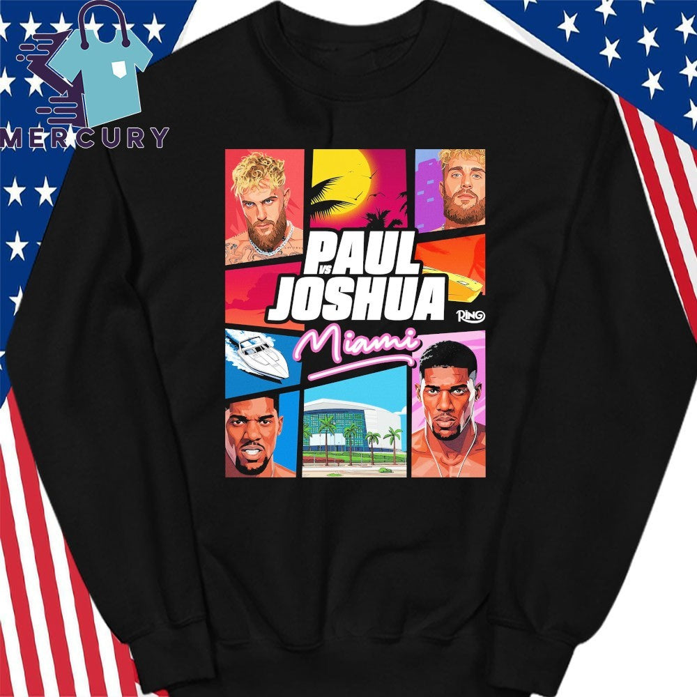Jake Paul vs Anthony Joshua Match Showdown Vice City In Miami Shirt