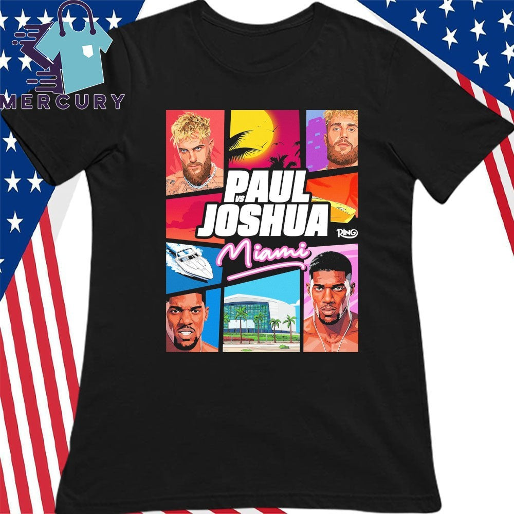 Jake Paul vs Anthony Joshua Match Showdown Vice City In Miami Shirt