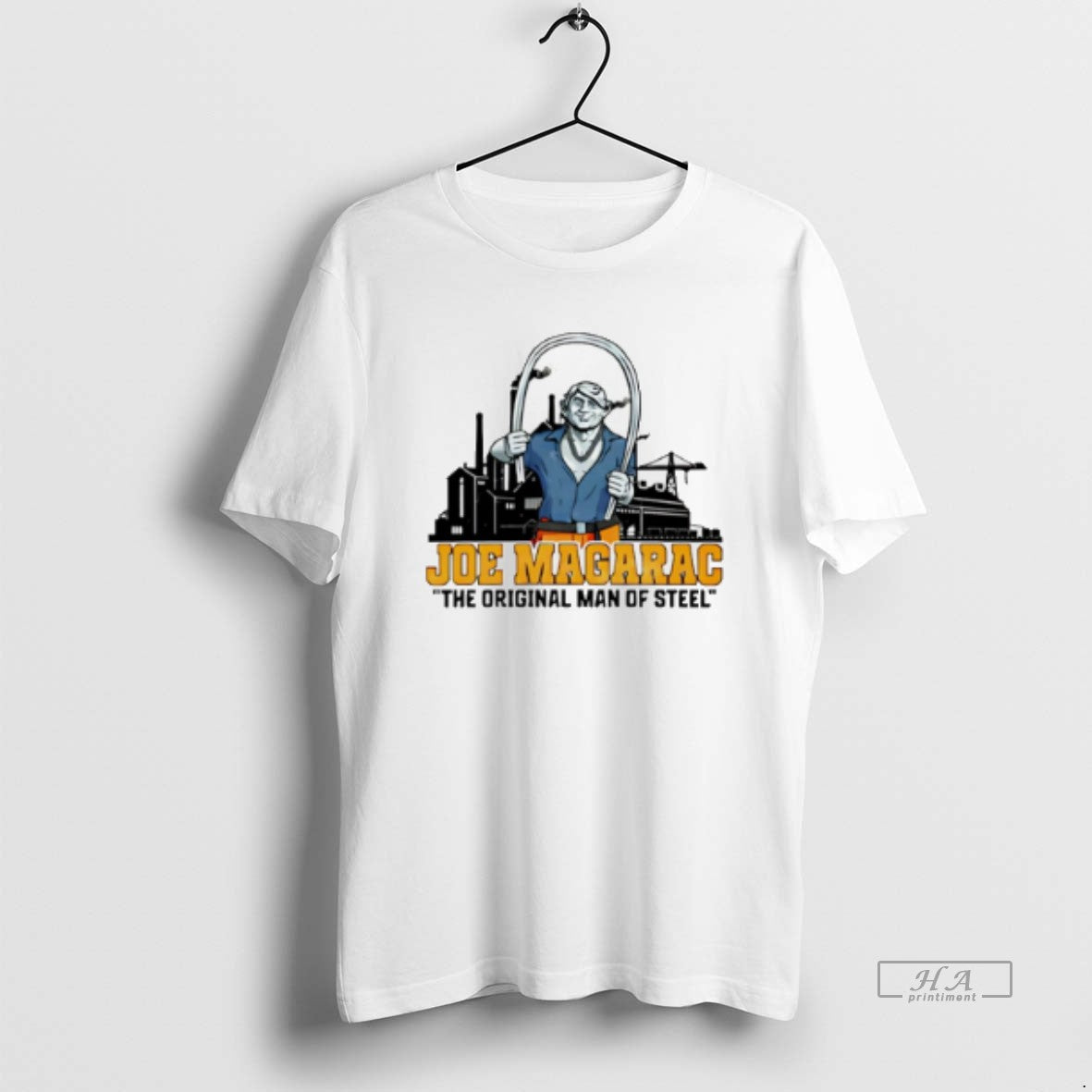 Official Joe Magarac The Man Of Steel Skyline T-Shirts, Hoodie, Sweatshirt | AU01DripNestTees.com