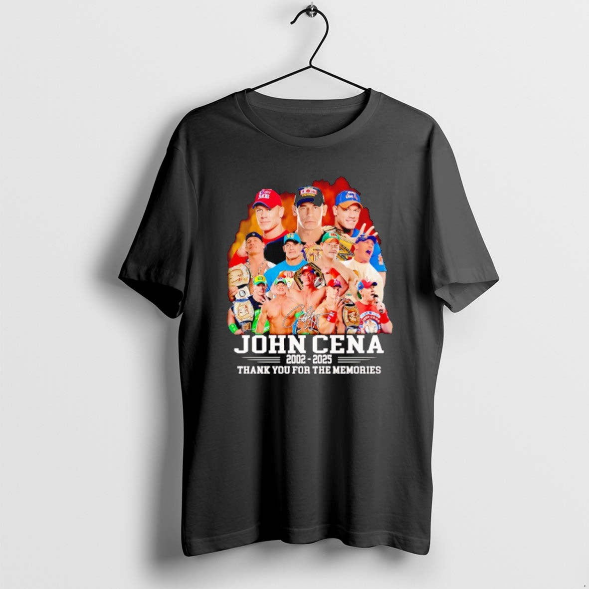 Official John Cena Thank You For The Memories 2002 2025 Signature T-Shirts, Hoodie, Sweatshirt | AU01DripNestTees.com