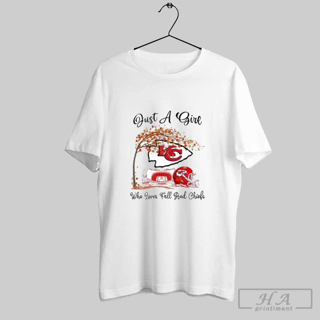 Official Just A Girl Who Loves Fall And Kansas City Chiefs Stadium And Helmet 2025