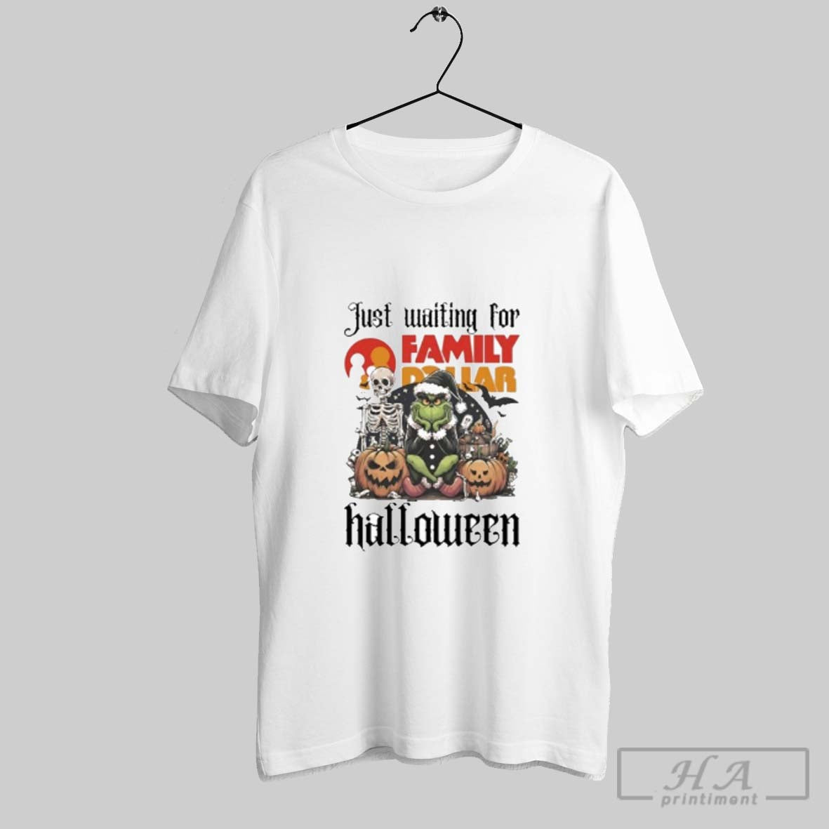 Official Just Waiting For Family Dollar Santa Grinch Halloween 2025 Shirt