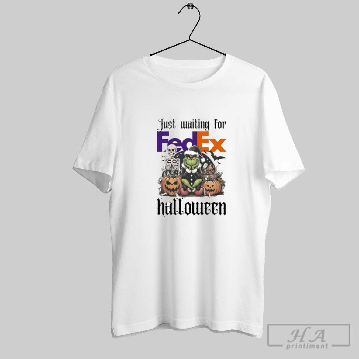 Official Just Waiting For Fedex Santa Grinch Halloween 2025 Shirt