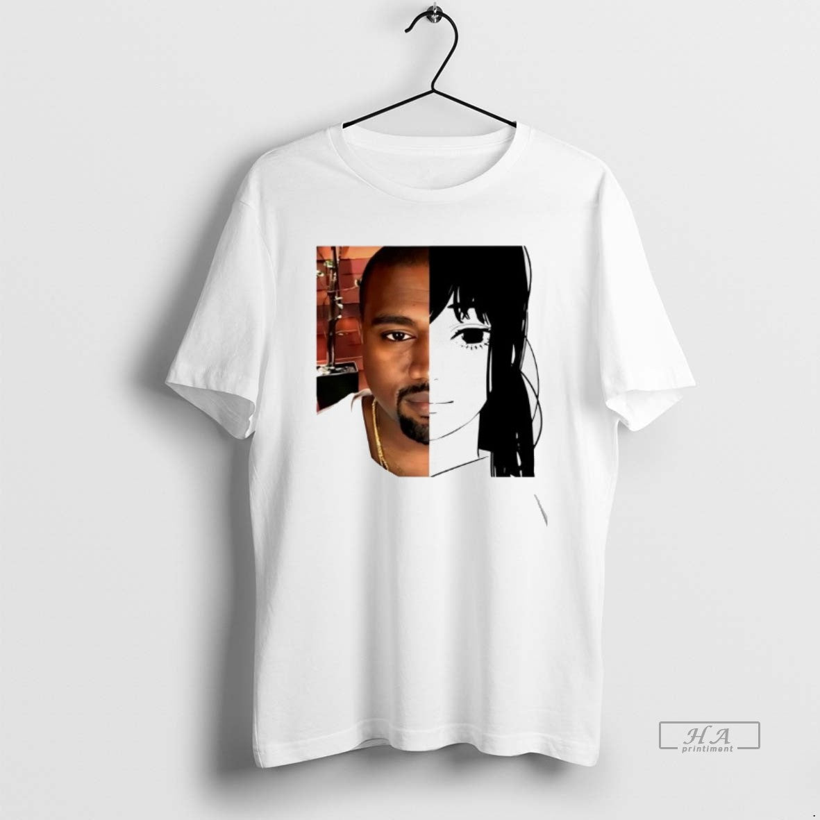 Official Kanye Ye And Asa Mitaka Half Face T-Shirts, Hoodie, Sweatshirt | AU01DripNestTees.com