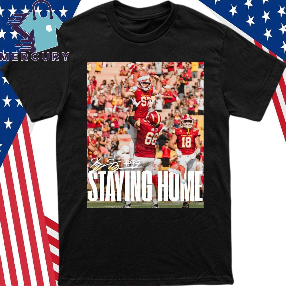 Kyle Konrardy Iowa State Cyclones Merry Christmas Staying Home Shirt