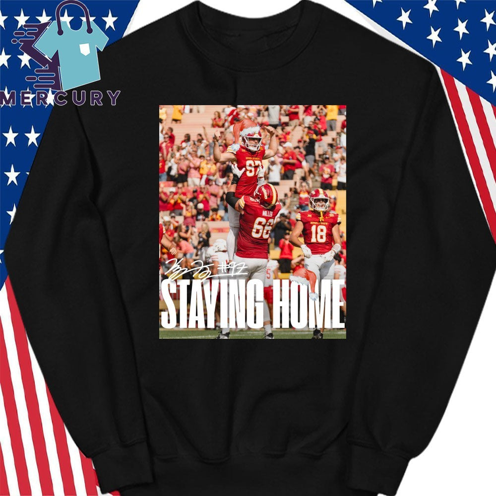 Kyle Konrardy Iowa State Cyclones Merry Christmas Staying Home Shirt