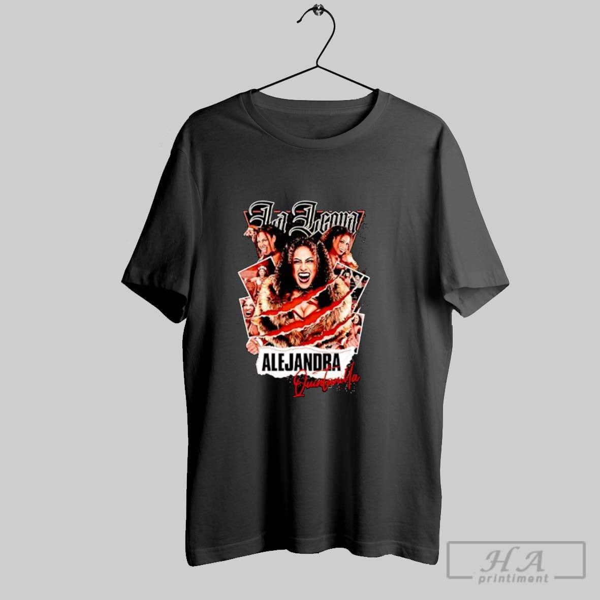 Official La Leona Alejandra Quintanilla Wrestling Graphic Vintage Style Posters Black