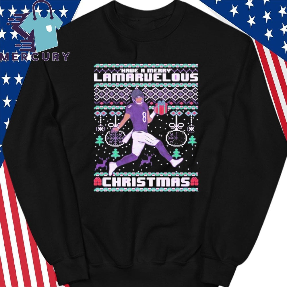 Lamar Jackson Baltimore Ravens Have a Merry Lamaruelous Shirt