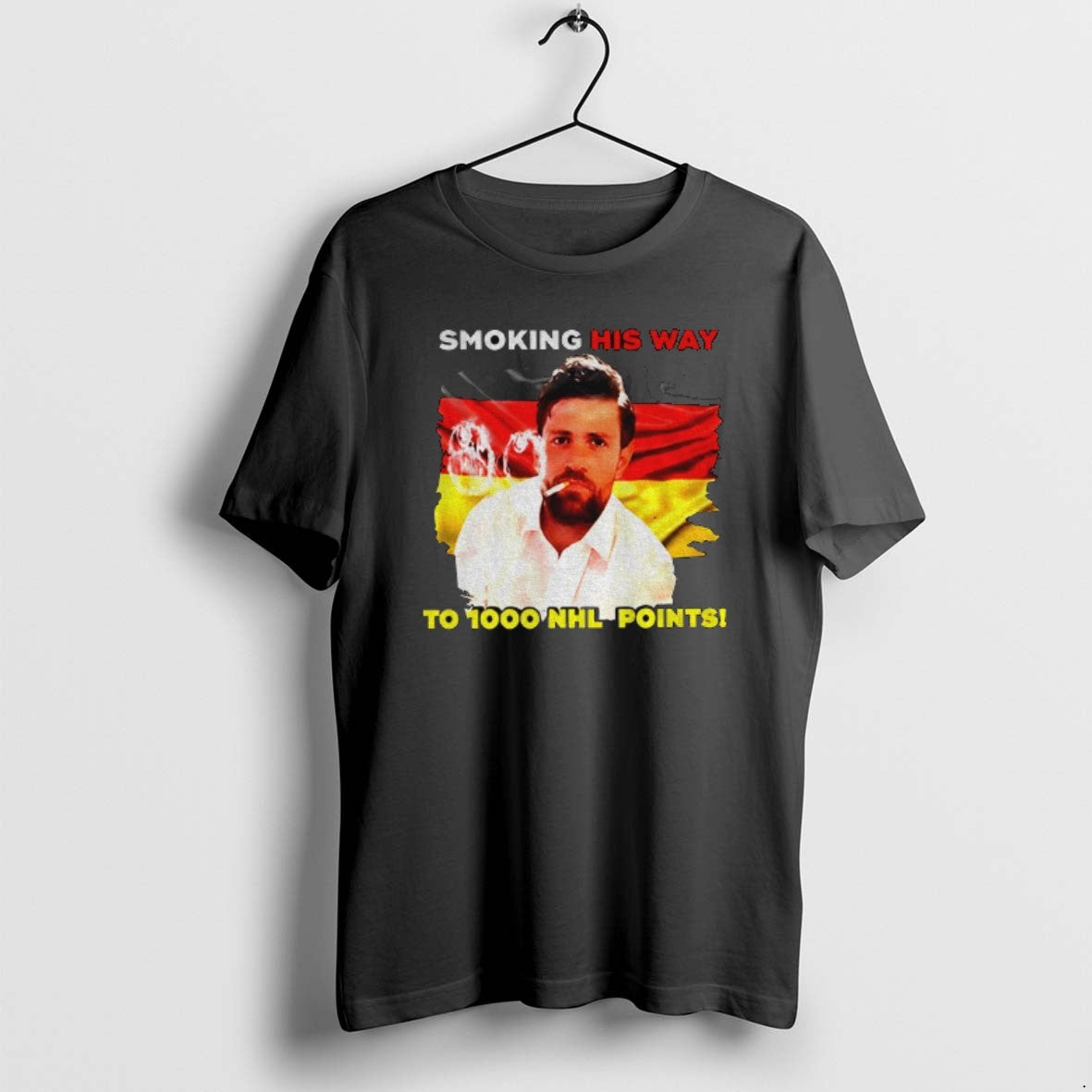 Official Leon Draisaitl Smoking His Way To 1000 Point Flag T-Shirts, Hoodie, Sweatshirt | AU01DripNestTees.com