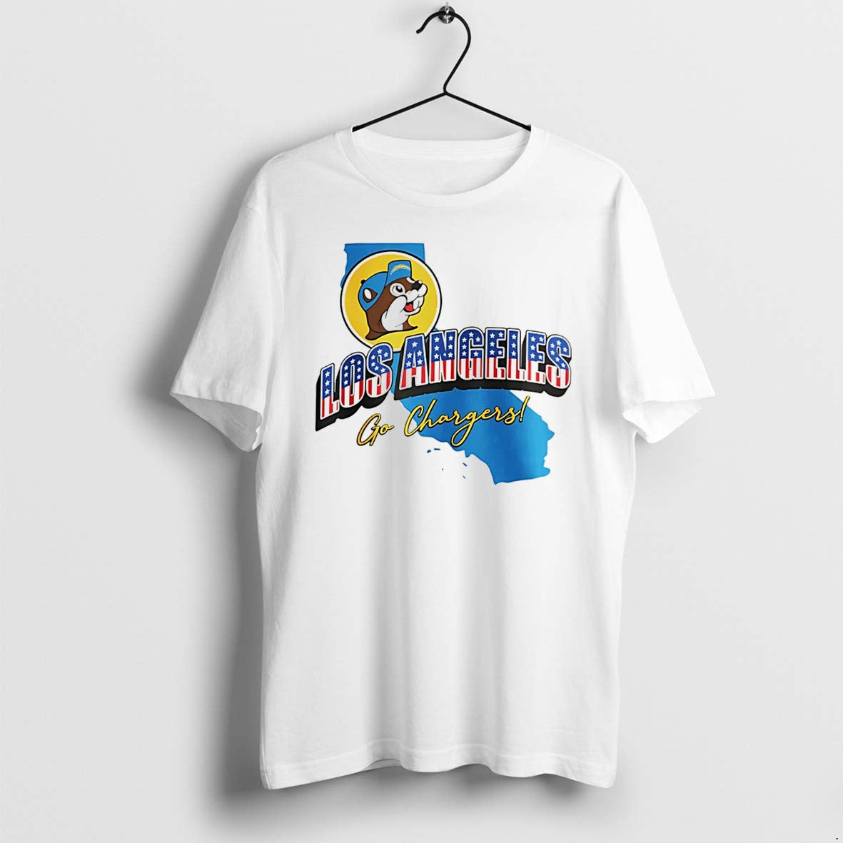 Official Los Angeles Chargers Buc Ees Los Angeles Go Chargers Patriotic Tee T Shirts