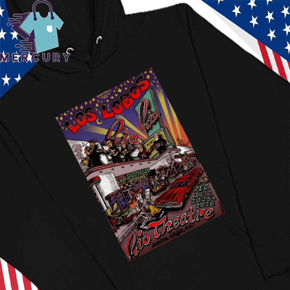 Los Lobos Santa Cruz December 31, 2025 NYE Poster Shirt