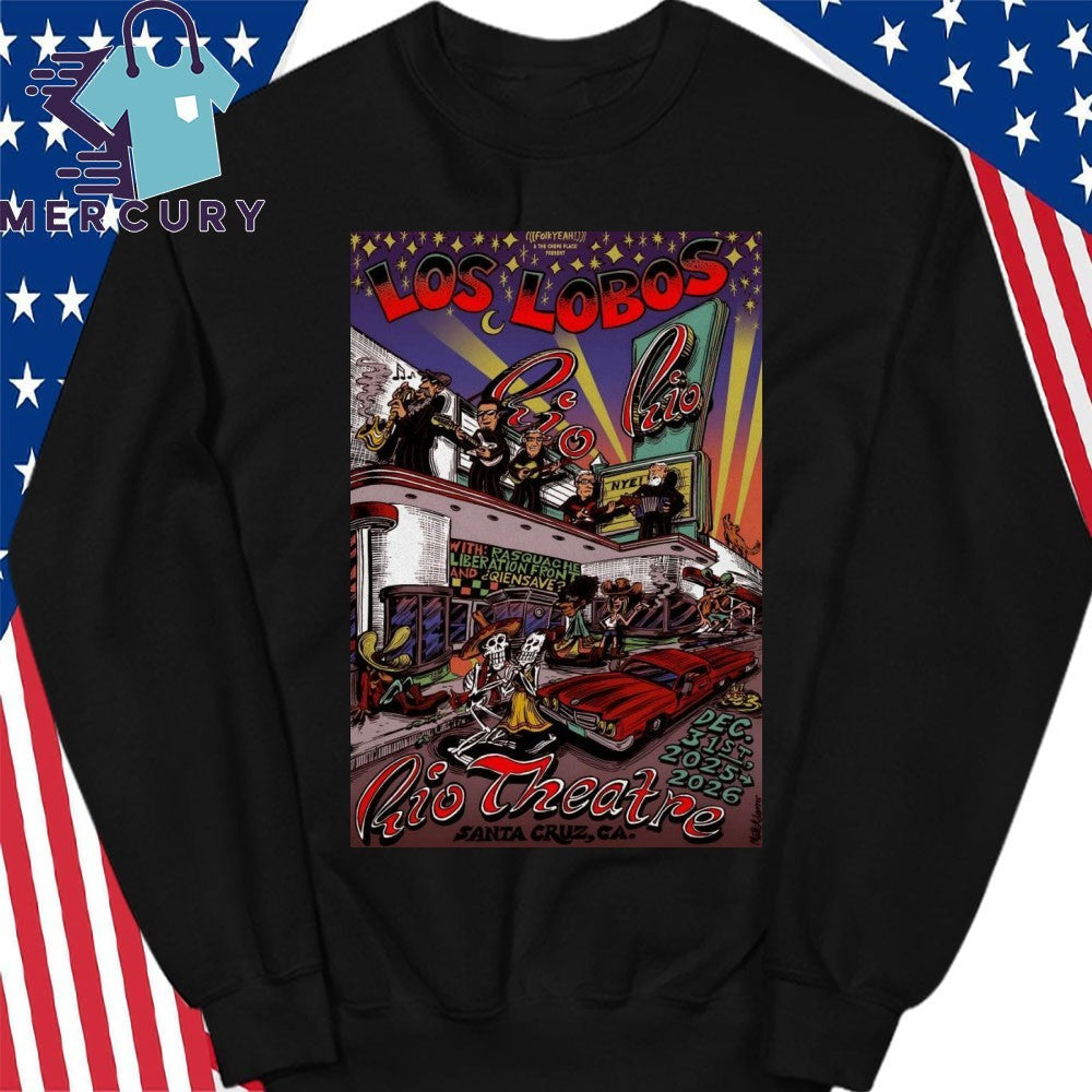 Los Lobos Santa Cruz December 31, 2025 NYE Poster Shirt