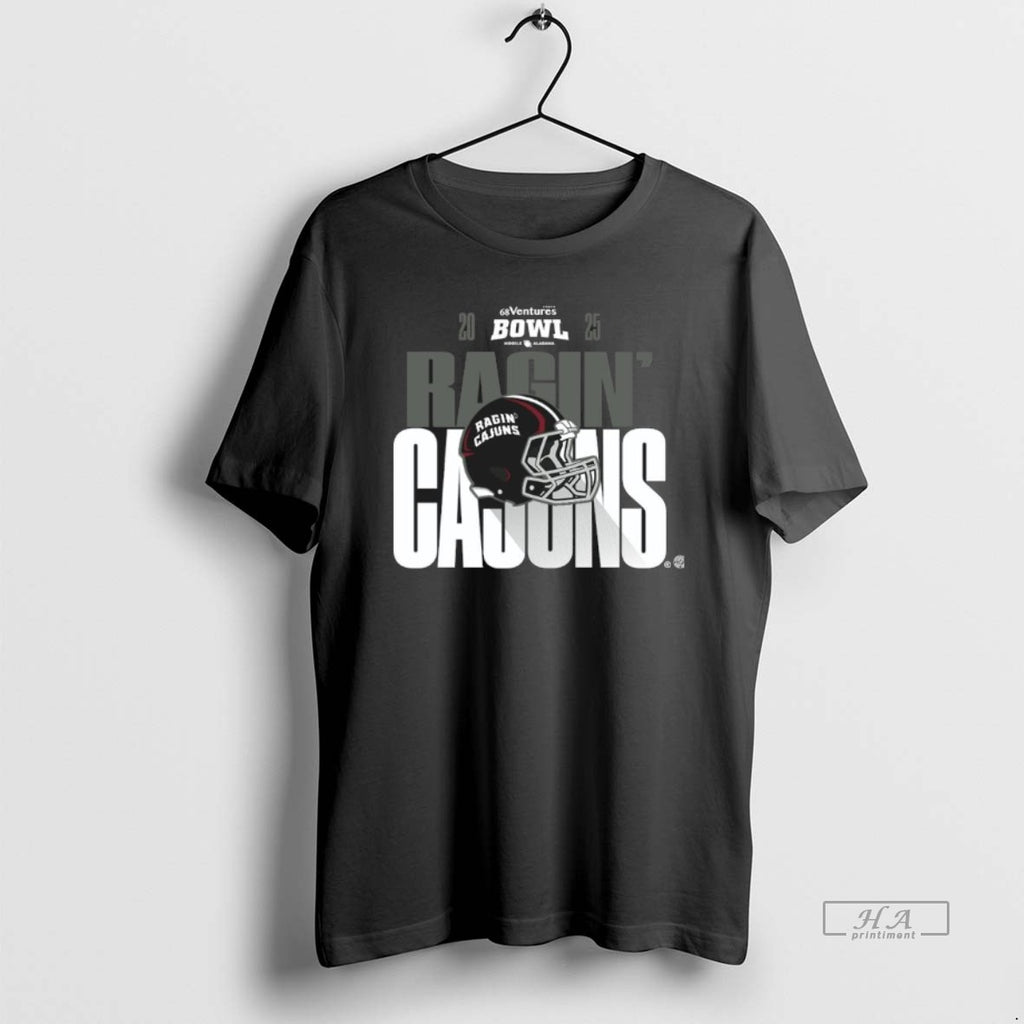 Official Louisiana Ragin Cajuns 2025 68 Ventures Bowl Helmet Bound T-Shirts, Hoodie, Sweatshirt | AU01DripNestTees.com