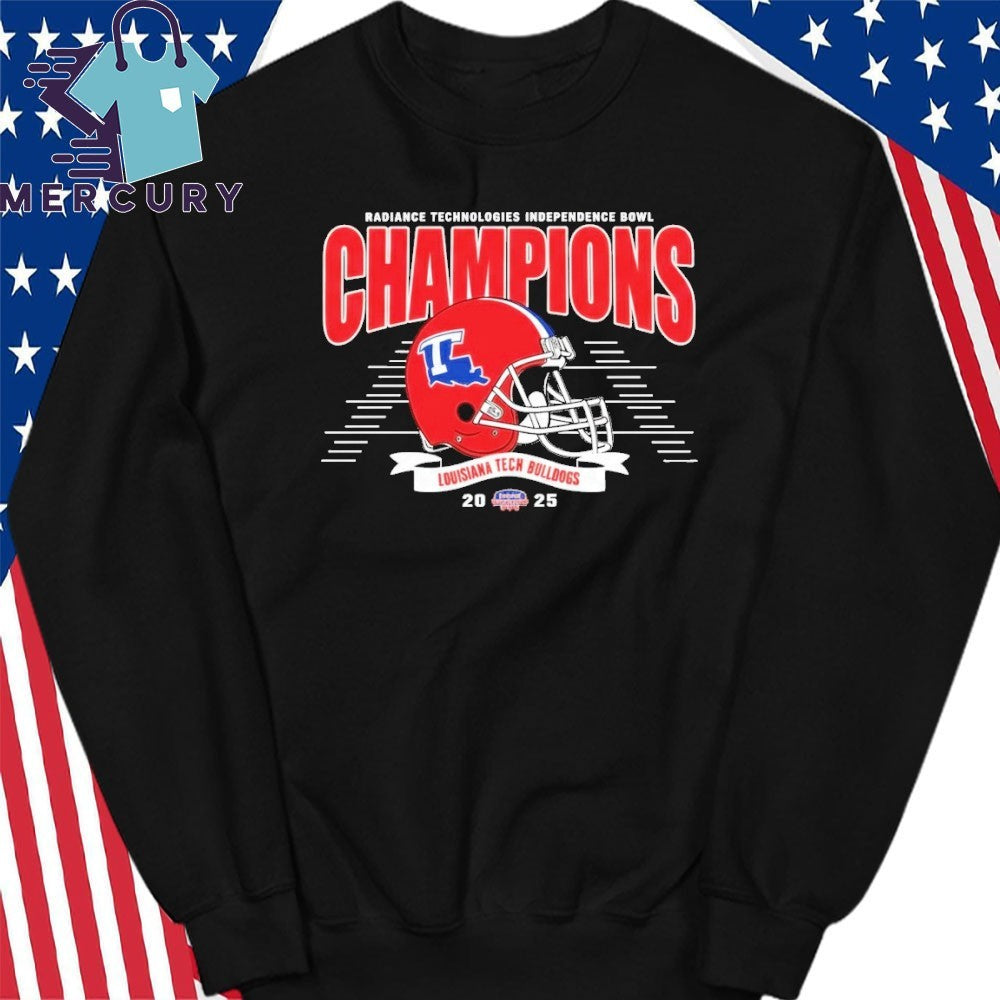 Louisiana Tech Bulldogs Football Claim Champions 2025 Radiance Technologies Independence Bowl Shirt