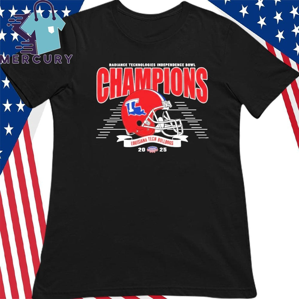 Louisiana Tech Bulldogs Football Claim Champions 2025 Radiance Technologies Independence Bowl Shirt