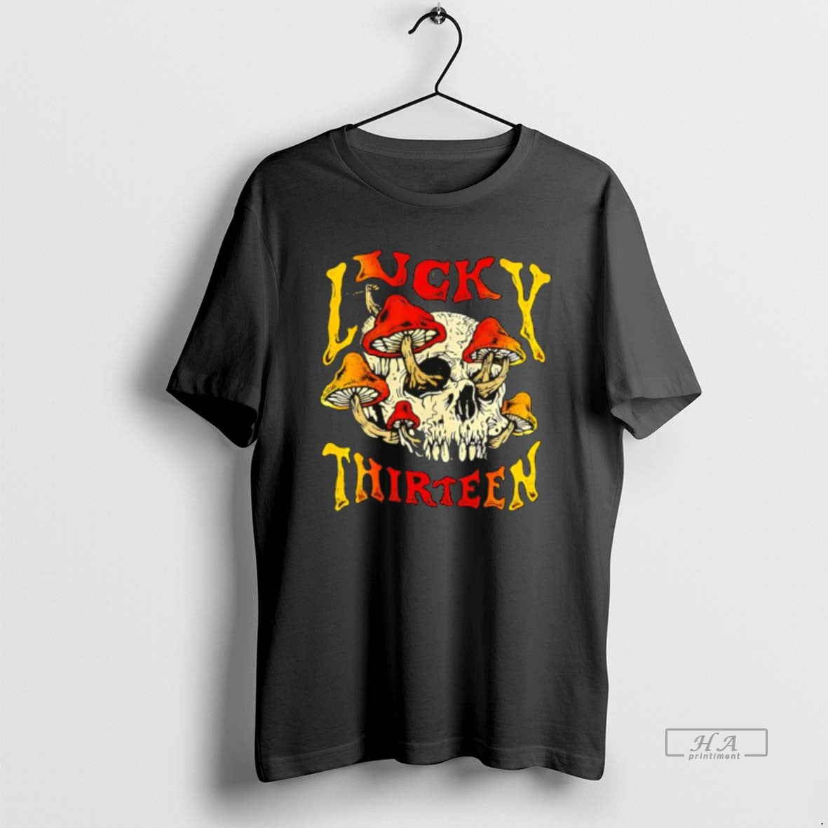 Official Lucky Thirteen Skull Mushroom T-Shirts, Hoodie, Sweatshirt | AU01DripNestTees.com