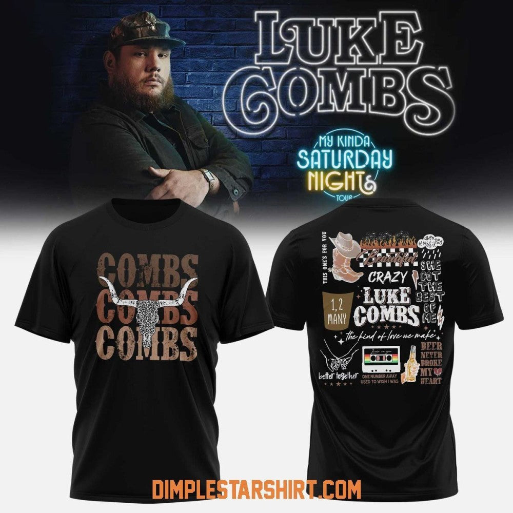 Luke Combs My Kinda Saturday Night Tour Shirt