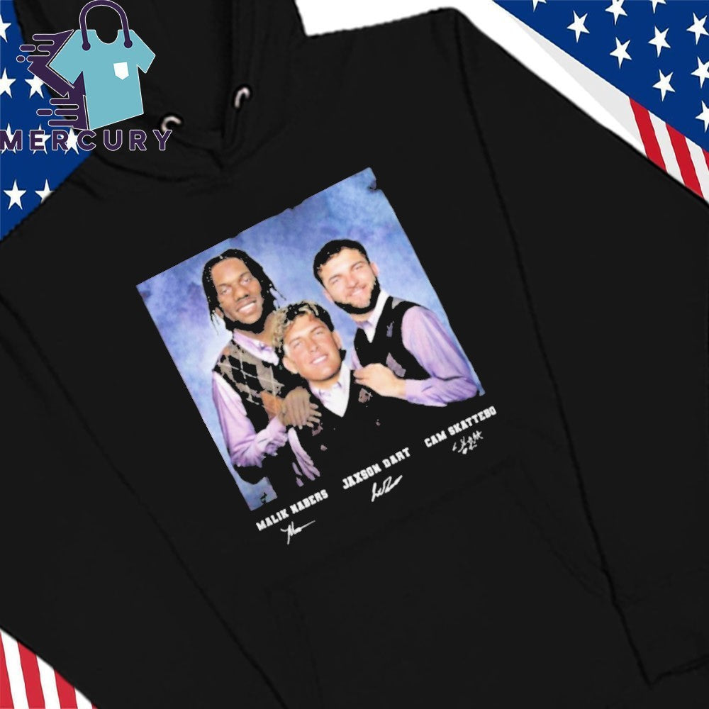 Malik Nabers Jaxson Dart and Cam Skattebo Step Brothers shirt