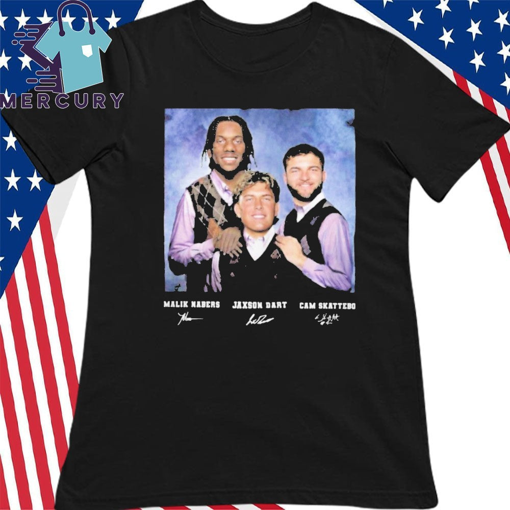 Malik Nabers Jaxson Dart and Cam Skattebo Step Brothers shirt