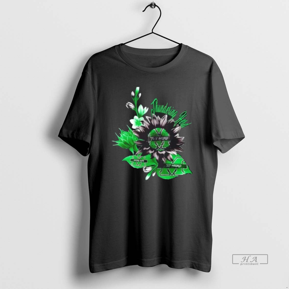 Official Marshall Thundering Herd Football X Sunflower Floral T-Shirts, Hoodie, Sweatshirt | AU01DripNestTees.com