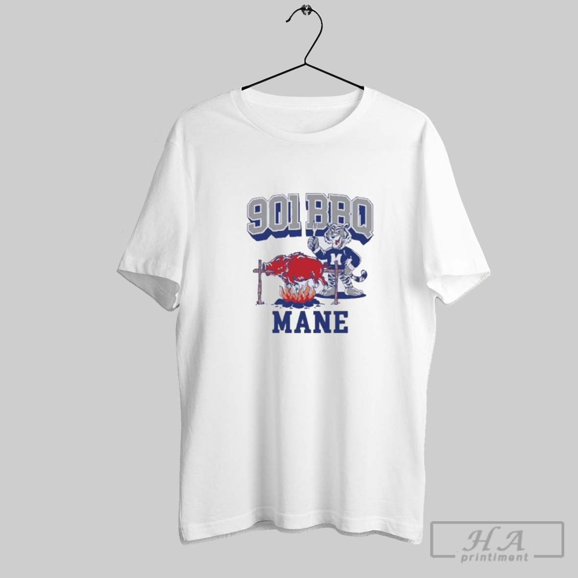 Official Memphis Tigers 901 Bbq Mane Arkansas