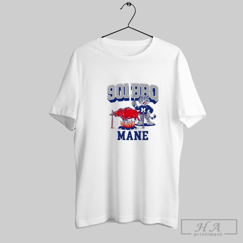 Official Memphis Tigers Vs Arkansas Razorbacks 901 Bbq Mane