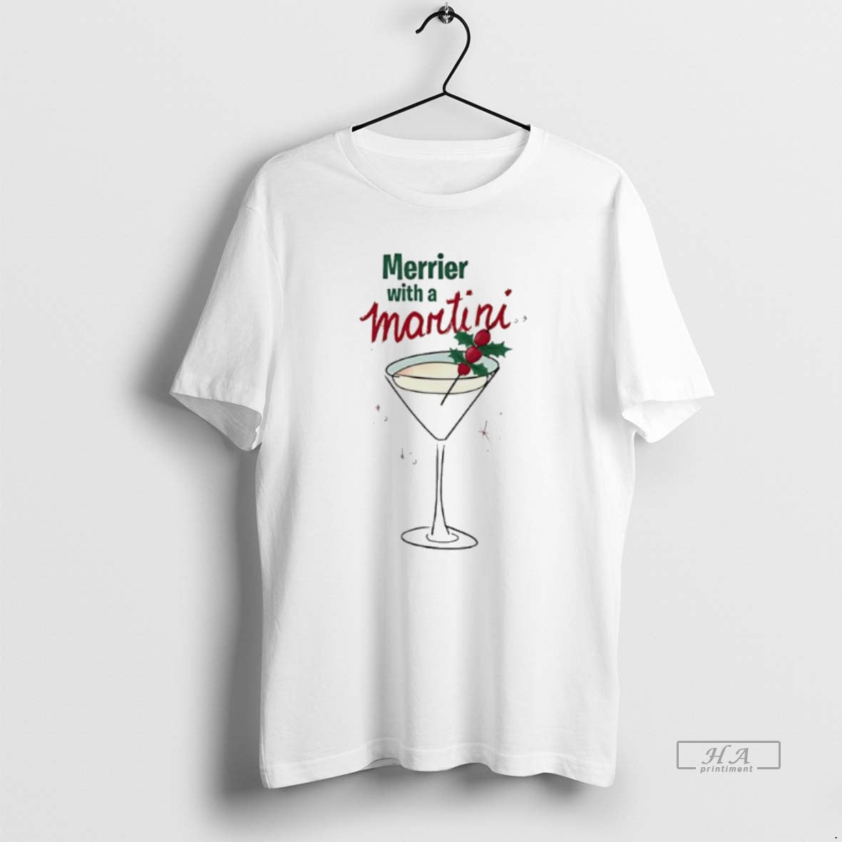 Official Merrier With A Martini Christmas T-Shirts, Hoodie, Sweatshirt | AU01DripNestTees.com