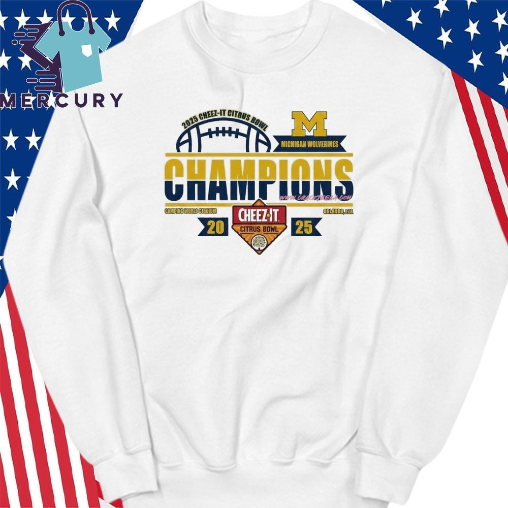 Michigan Wolverines Football 2025 Cheez-It Citrus Bowl Champions Locker Room Shirt