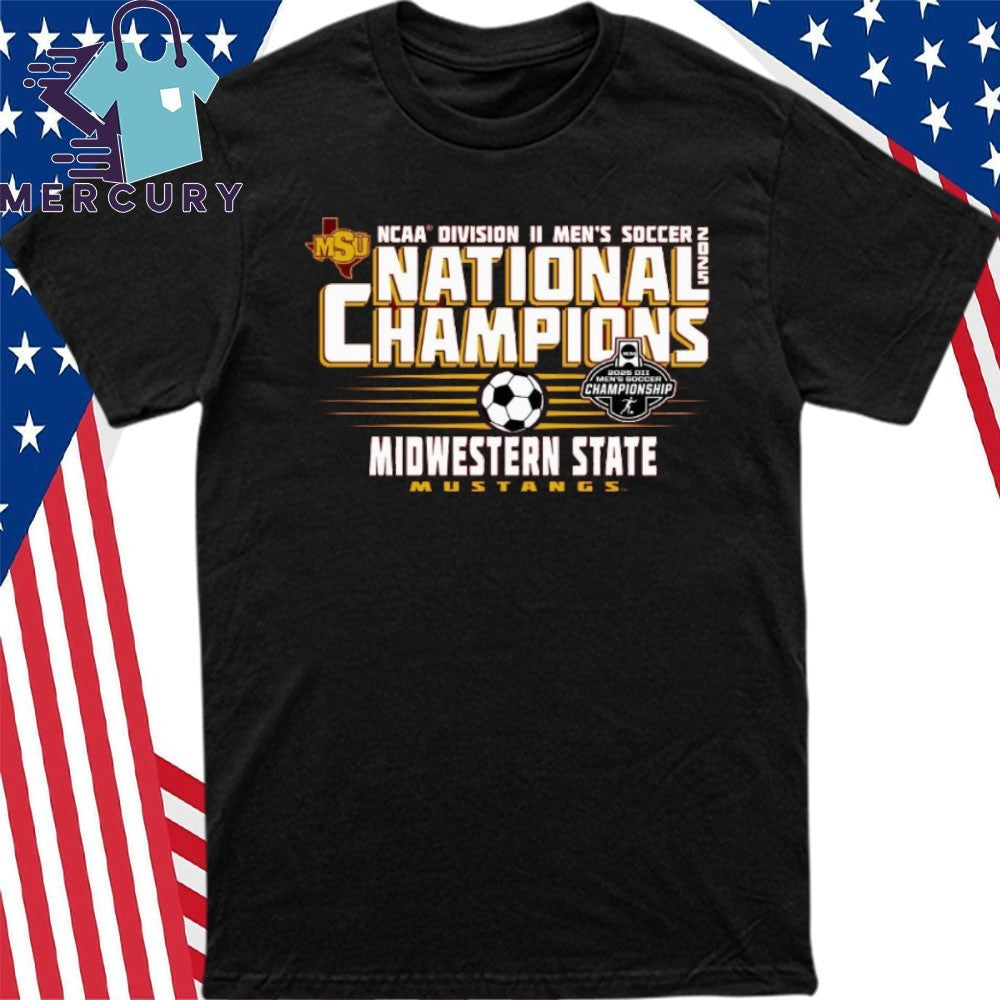 Midwestern State Mustangs Men’s Soccer 2025 DII National Champions Shirt