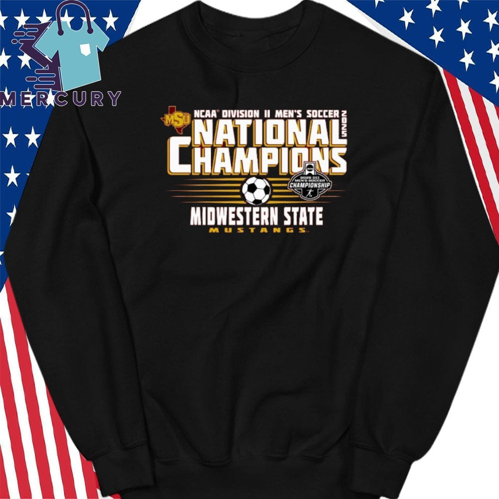 Midwestern State Mustangs Men’s Soccer 2025 DII National Champions Shirt