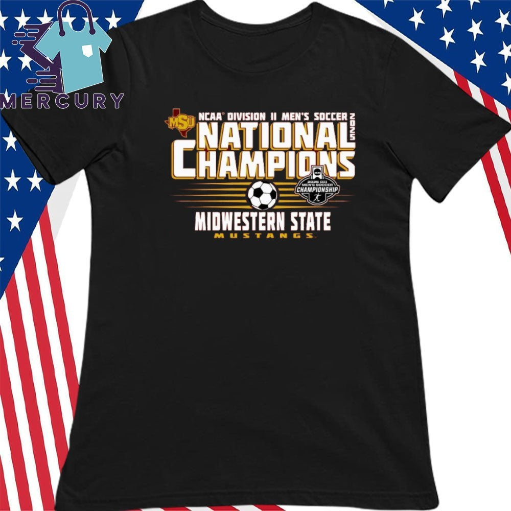 Midwestern State Mustangs Men’s Soccer 2025 DII National Champions Shirt