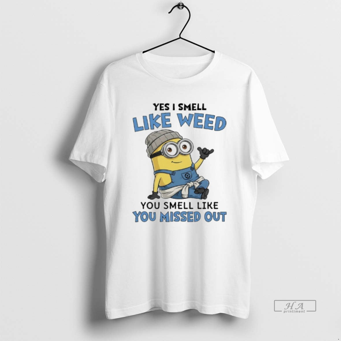 Official Minions Yes I Smell Like Weed You Smell Like You Missed Out T-Shirts, Hoodie, Sweatshirt | AU01DripNestTees.com