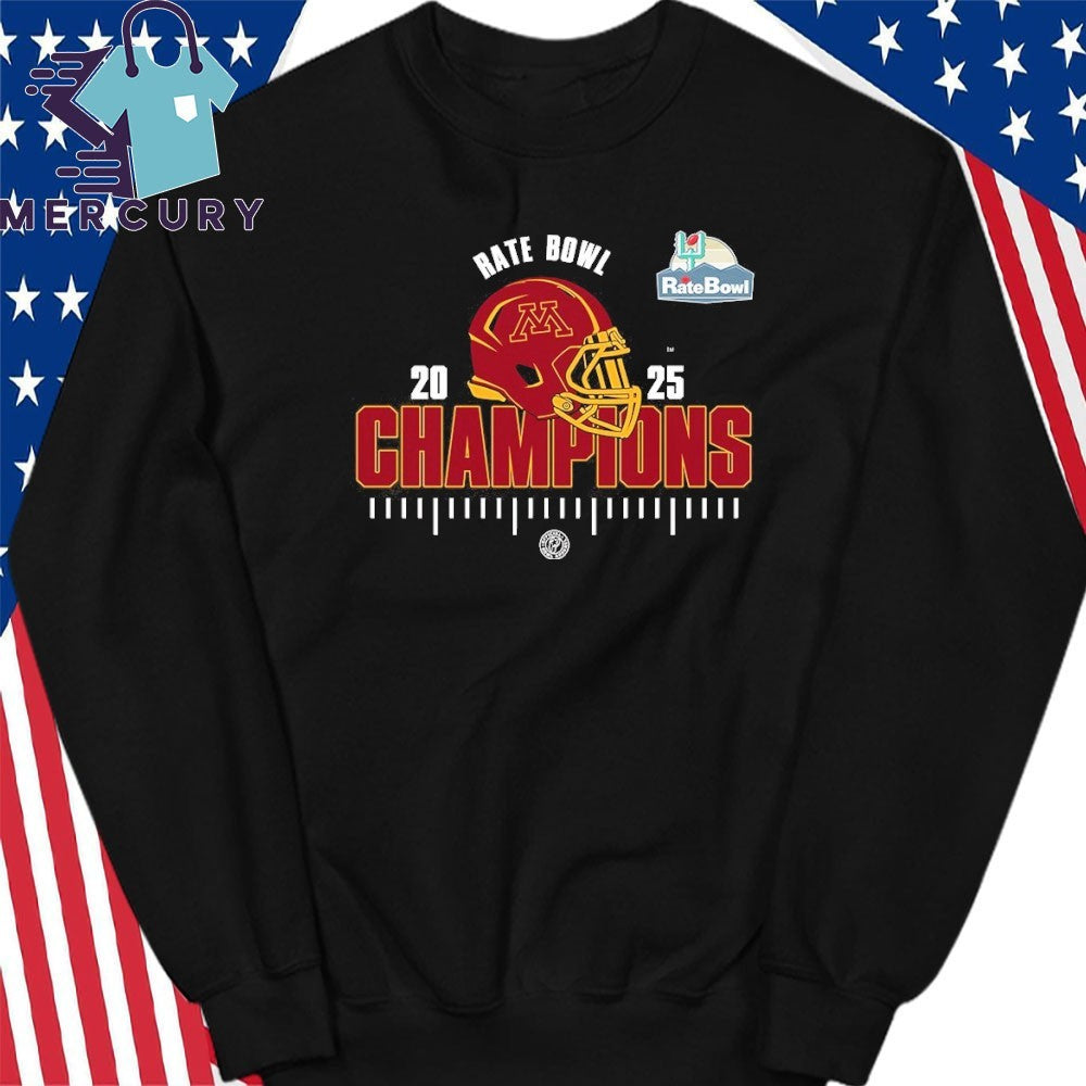 Minnesota Golden Gophers 2025 NCAA Football Rate Bowl Champions Shirt