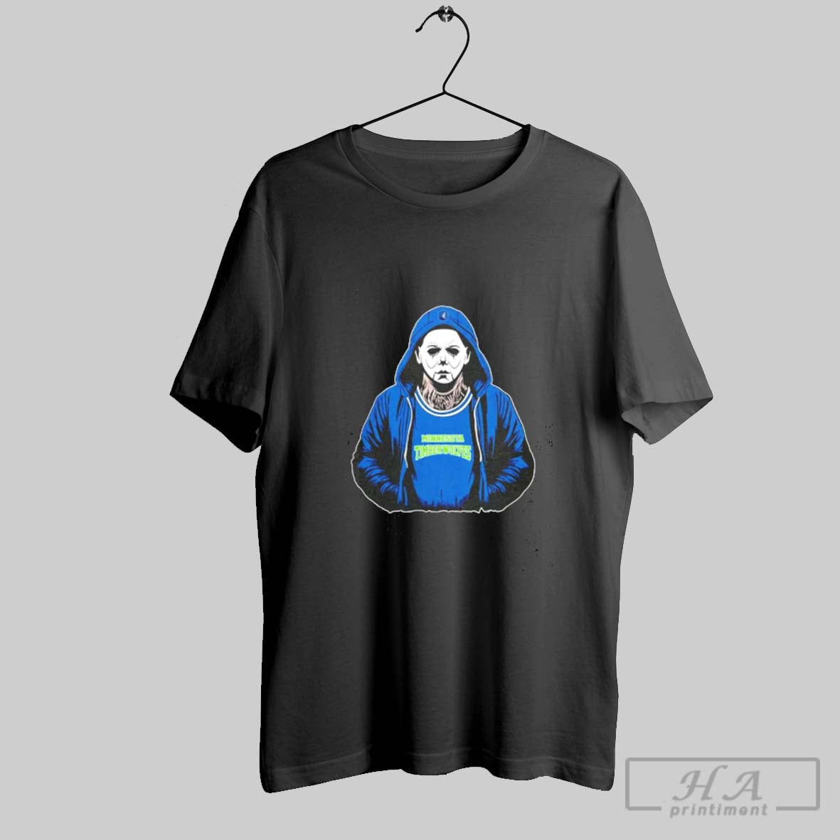 Official Minnesota Timberwolves Nba Michael Myers Scary Halloween Mashup