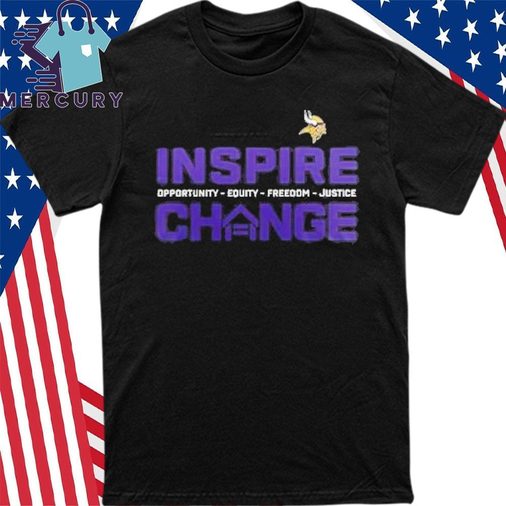 Minnesota Vikings Inspire Change Freedom Justice Shirt