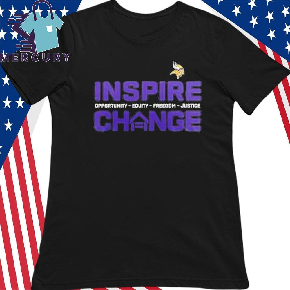 Minnesota Vikings Inspire Change Freedom Justice Shirt