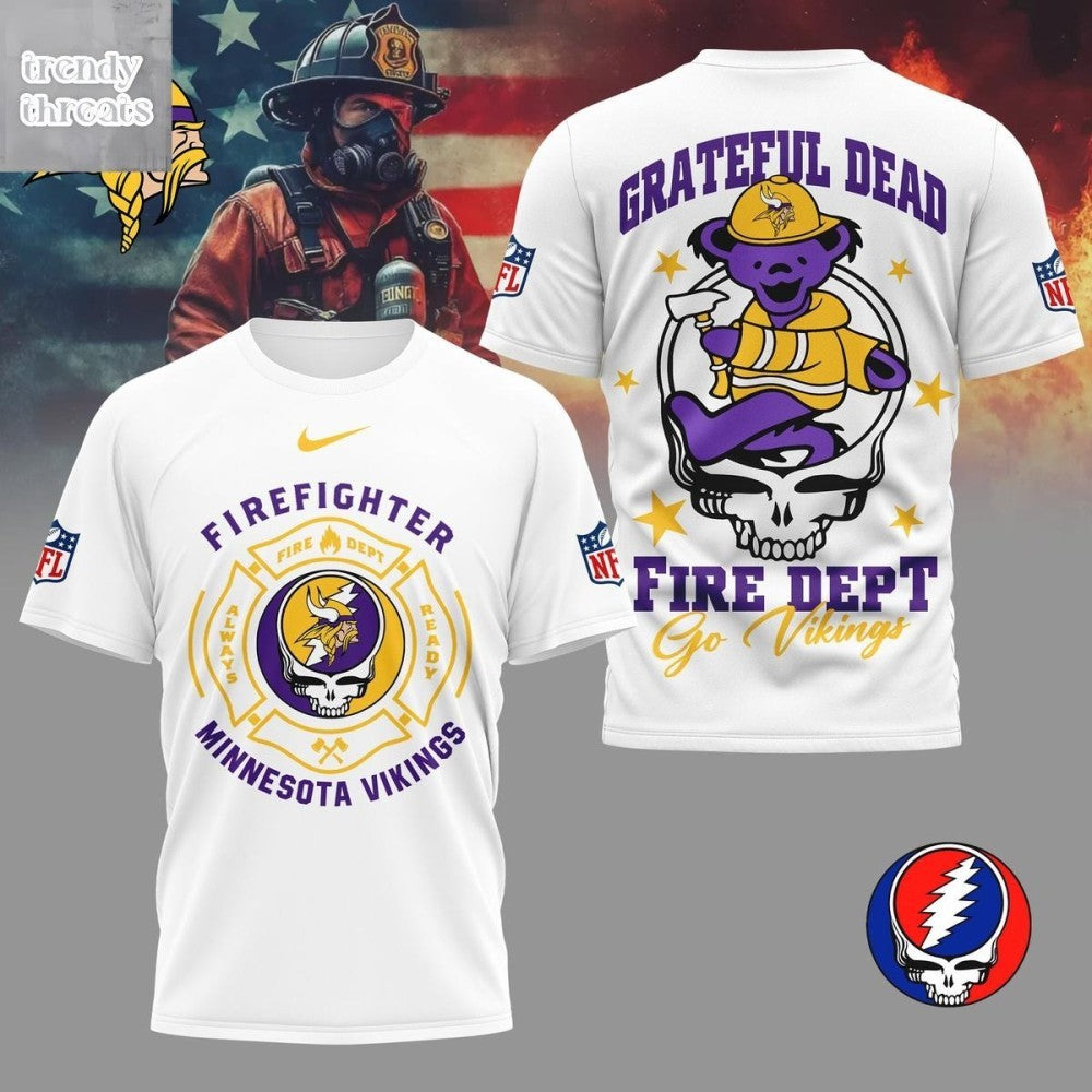 Minnesota Vikings x Grateful Dead Firefighter Shirt
