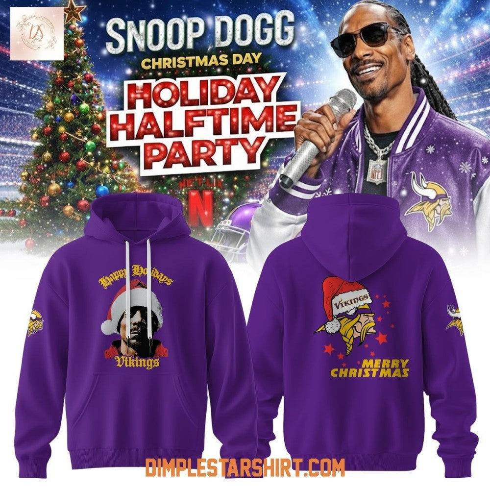 Minnesota Vikings x Snoop Dogg’s Holiday Halftime Party Hoodie Shirt