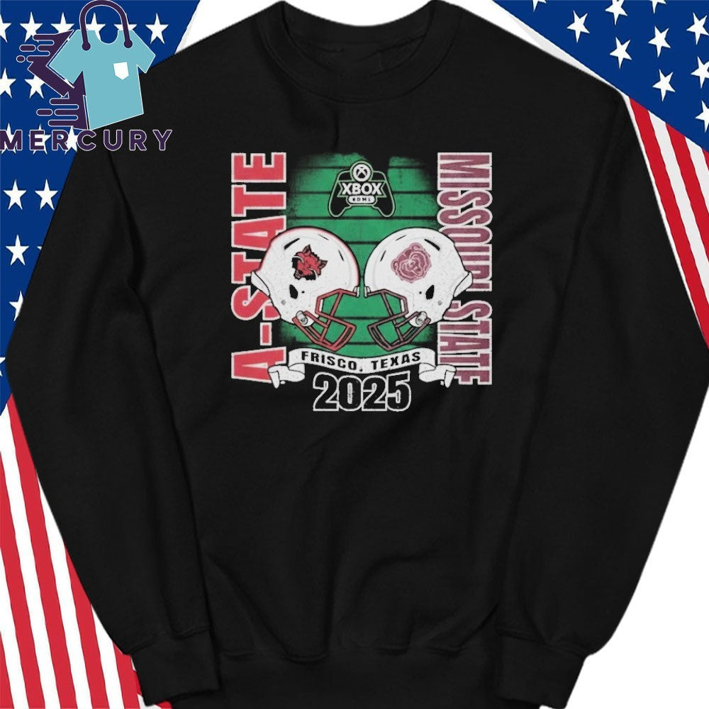Missouri State Vs Arkansas State 2025 Xbox Bowl Helmet Matchup Shirt