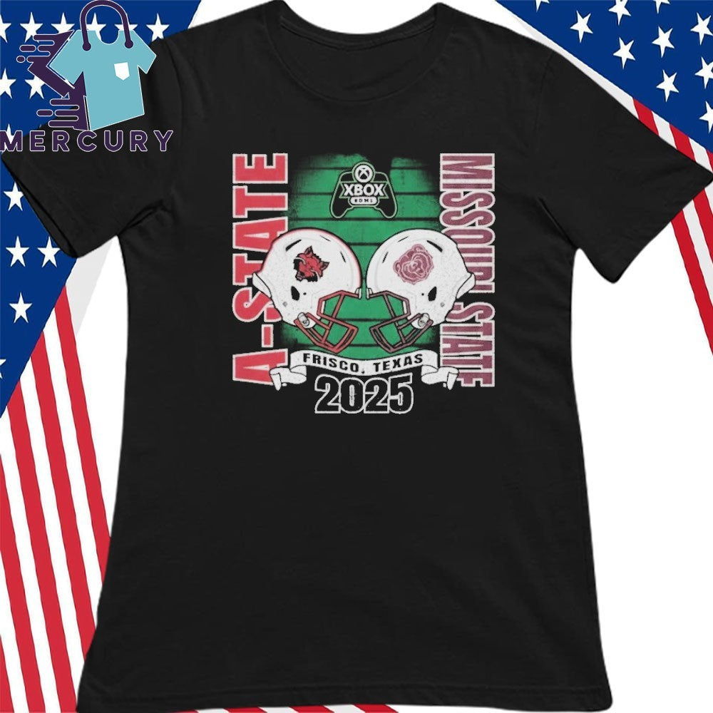 Missouri State Vs Arkansas State 2025 Xbox Bowl Helmet Matchup Shirt